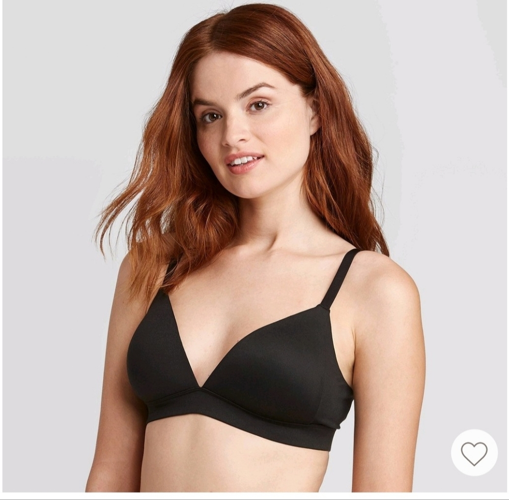 Women's Lightly Lined Wirefree Lounge Bra - Auden Black 32C